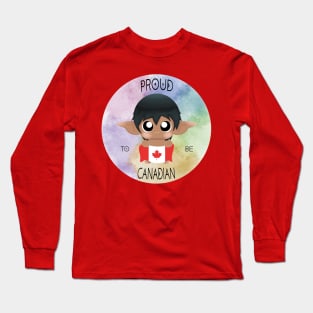 Proud to be Canadian (Sleepy Forest Creatures) Long Sleeve T-Shirt